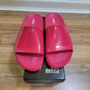 Melissa cloud slide sandals, size US 8, pink